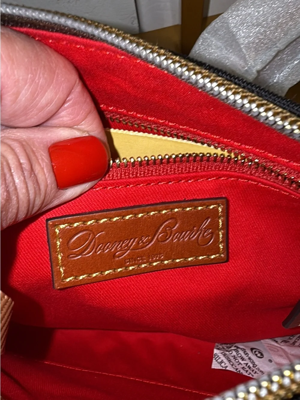 Dooney & Bourke Black Nylon zippered bag NWT